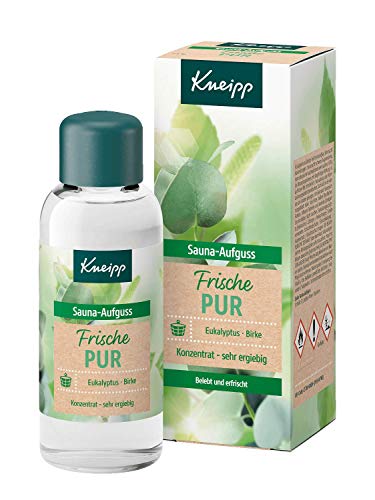 Kneipp Sauna-Aufguss Frische PUR - enthält ätherisches Eukalyptus-Öl in bewährter Kneipp-Qualität & Auszüge von Birke - 100ml