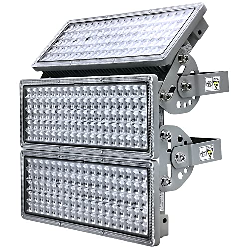 POWFUL LED Flutlicht 300W LED Strahler Flutlichtstrahler 6500K 30000LM Außenstrahler IP67 Wasserfest Flutlicht LED Außen mit Einstellbarem winkel...